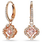Swarovski Sparkling Dance Clover Pierced Earrings, Pink, Rose-gold tone plated øredobber - 5516477