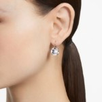 Swarovski øredobber Millenia drop Round cut, rhodium plated - 5628351