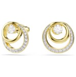 Swarovski øredobber Hyperbola stud earrings Round cut, White, Gold-tone plated - 5740407