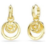 Swarovski øredobber Hyperbola drop earrings Round cut, White, Gold-tone plated - 5738249