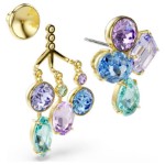 Swarovski øredobber Gema earring jackets Mixed cuts, Multicolored, Gold-tone plated - 5737450