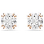 Swarovski øredobber Constella stud Round cut, rose - 5638801