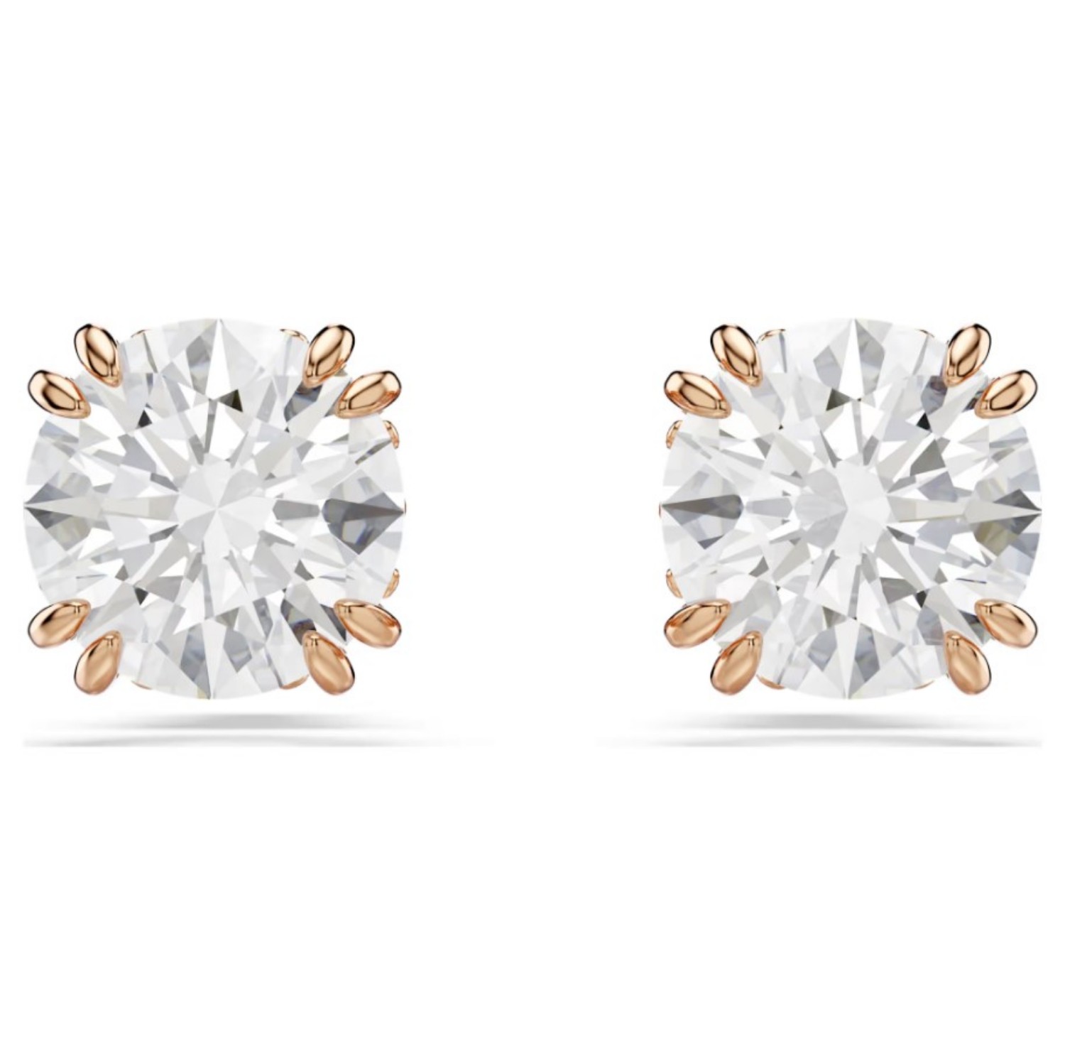 Swarovski øredobber Constella stud Round cut, rose - 5638801