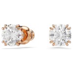 Swarovski øredobber Constella stud Round cut, rose - 5638801