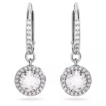 Swarovski øredobber Constella drop Round cut, Pavé, hvitt - 5636270