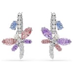 Swarovski øredobber Ariana Grande x Swarovski drop earrings Mixed cuts, Dragonfly, Multicolored, Rhodium plated - 5749185
