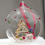 Swarovski figurer Holiday Cheers Tree and Snowman Ball Ornament - 5701509