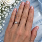 Forlovelsesring Idun i hvitt gull med diamant 0,23 ct TW Si - 2744063HV
