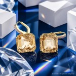 Swarovski øredobber Millenia drop earrings Mixed cuts, Caramel, Gold-tone plated - 5725744