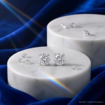 Swarovski øredobber Constella stud, hvit - 5636712