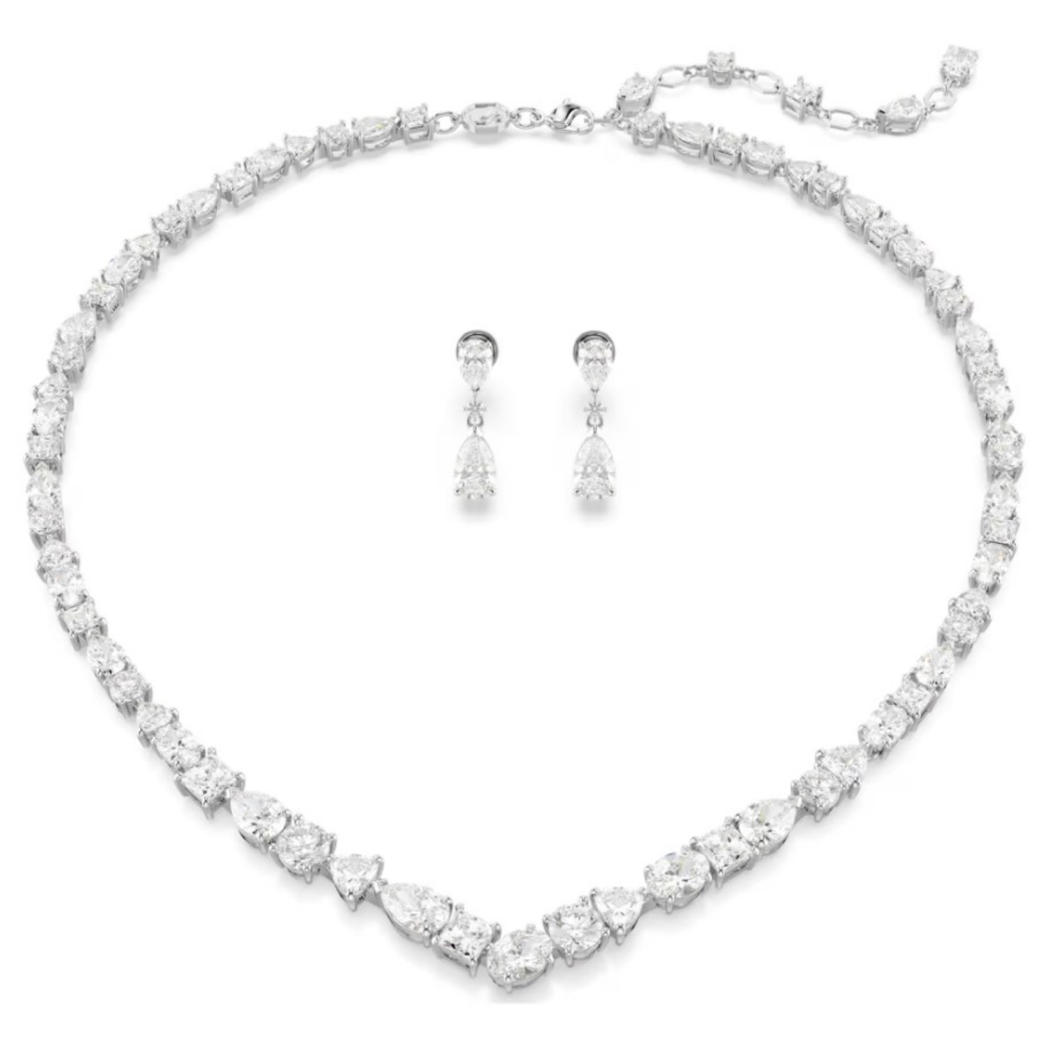 Swarovski smykkesett Tennis Deluxe V Mixed, hvitt - 5575495