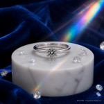 Forlovelsesring Idun i hvitt gull med diamant 0,32 ct TW Si - 2744065HV
