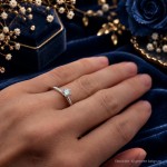Forlovelsesring Idun i hvitt gull med diamant 0,32 ct TW Si - 2744065HV