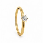 Forlovelsesring Idun i gult gull med diamant 0,16 ct TW Si - 2744059GG
