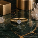 Forlovelsesring Idun i gult gull med diamant 0,16 ct TW Si - 2744059GG