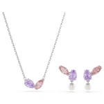 Swarovski smykkesett Ariana Grande x Swarovski set Mixed cuts, Multicolored, Rhodium plated - 5746577