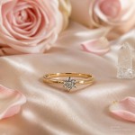 Forlovelsesring Idun i gult gull med diamant 0,23 ct TW Si - 2744061GG