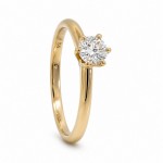 Forlovelsesring Idun i gult gull med diamant 0,30 ct TW Si - 2744064GG