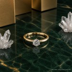 Forlovelsesring Idun i gult gull med diamant 0,30 ct TW Si - 2744064GG