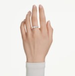 Swarovski Attract Trilogy ring Round cut, White, Silver-tone finish - 5656291