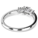 Swarovski Attract Trilogy ring Round cut, White, Silver-tone finish - 5656291