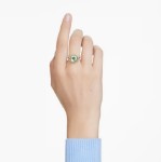 Swarovski Chroma ring Cushion cut, Multicolored, Gold-tone plated - 5692500