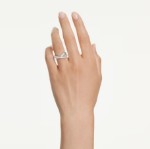 Swarovski Hyperbola ring Mixed cuts, White, Silver-tone finish - 5714952