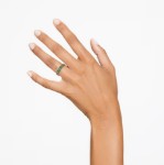 Swarovski Matrix ring Baguette cut, Green, hvitt - 5648911
