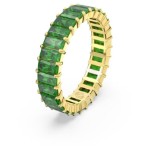 Swarovski Matrix ring Baguette cut, Green, hvitt - 5648911