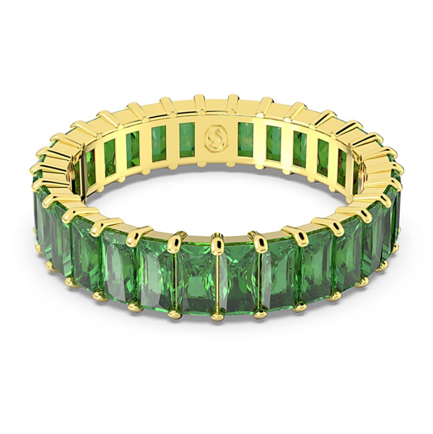 Swarovski Matrix ring Baguette cut, Green, hvitt - 5648911