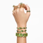 Swarovski Matrix ring Baguette cut, Green, hvitt - 5648911