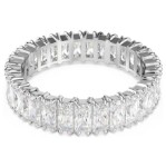 Swarovski Matrix ring Baguette cut, White, Silver-tone finish - 5714334